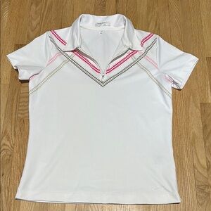 Nike Golf Fit Dry Polyester & Spandex Golf Polo Zippered T-Shirt Size Small(4-6)